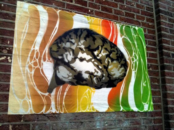 Brain, mural, brick wall: photo by Anders Sandberg.